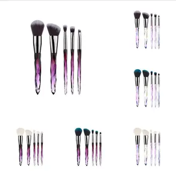 

5Pcs/Set Crystal Style Makeup Brushes Set Powder Foundation Eye Blush Brush Cosmetic Professional Makeup Brush Kit Tools T0367
