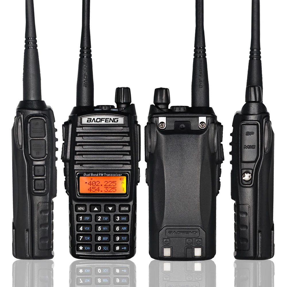 8 Вт Высокая мощность BaoFeng UV-82 Двухдиапазонная рация FM трансивер 10 км 128CH портативный CB Ham Радио UV82HP Охота двухстороннее радио