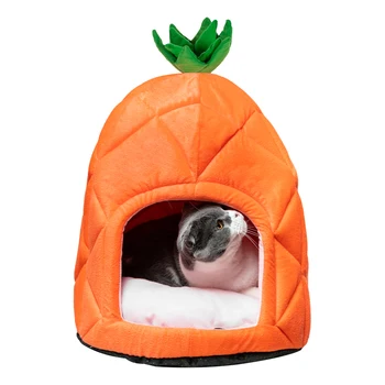 

Pet House Pineapple Comfortable Novel Breathable Cave Sleep Bed Cat Dog Tent