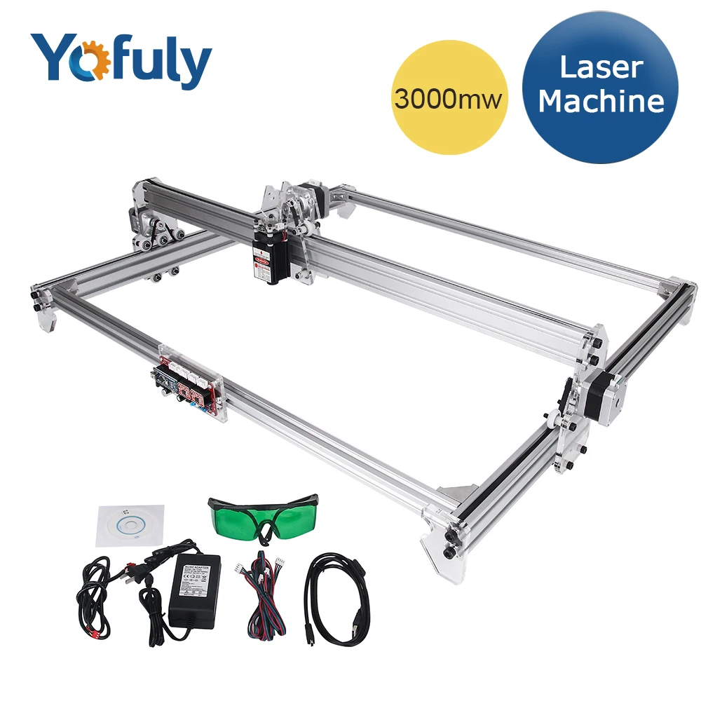 50*65 см мини 3000 МВт лазерный гравировальный станок с ЧПУ 2 оси ЧПУ лазерный гравер Настольный DIY деревянный маршрутизатор/резак/принтер+ лазер