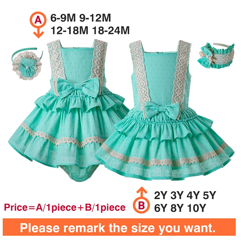 Pettigirl/летние платья, серия Sister, зеленое детское платье принцессы+ одежда для маленьких девочек, изысканная детская одежда