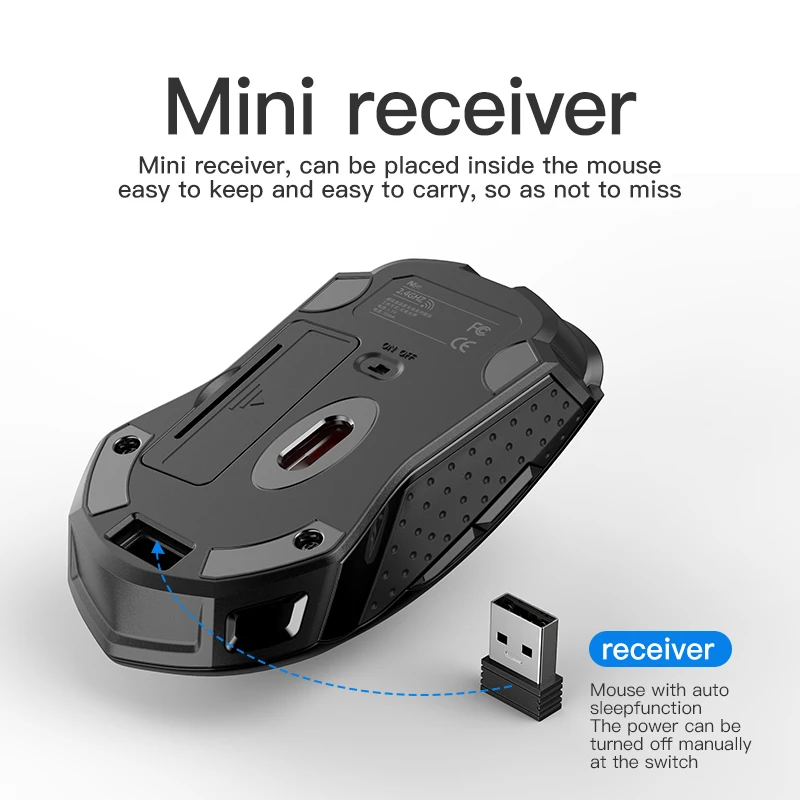 Беспроводная мышь 2 4 ГГц USB игровая компьютерная бесшумная Матовая силиконовая