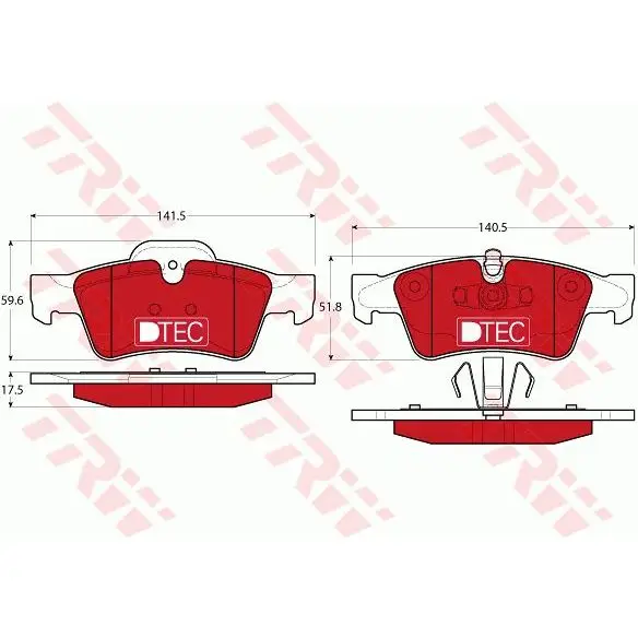 Колодки дисковые задние MB C219/W164/W251 04 TRW GDB1643DTE