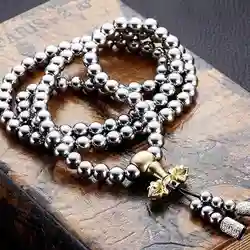 Bracelet d'auto défense pour l'extérieur, en acier, 108 perles de bouddha, chaîne, titane, acier, accessoires métalliques 