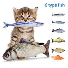 3d interativo gato brinquedo presentes peixe catnip brinquedos recheado travesseiro boneca simulação peixe jogando brinquedo para animal de estimação gato jogo raspador