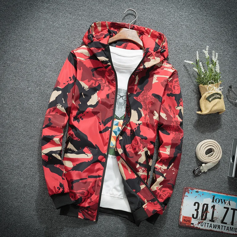 

Men Versatile Coat 2018 New Style Autumn Casual Jacket Korean-style Fashion Students Loose-Fit Versatile Men's Camouflage Tops