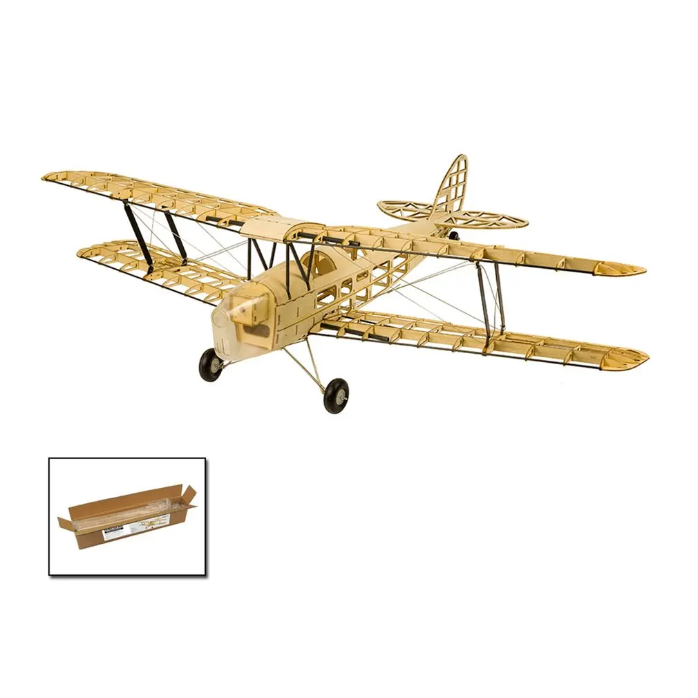

EP Mini Tiger Moth Balsa Wood Training Plane 1M Wingspan Biplane RC Airplane Aircraft Model Toys DIY KIT/PNP for Kid