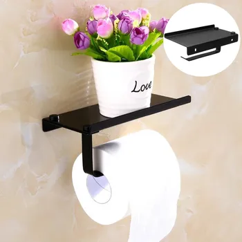 

Wall Mounted Toilet Paper Holder Stainless Steel Tissue Holder Mobile Phone Bathroom Paper Roll Rack Wall Mount Bathroom Product