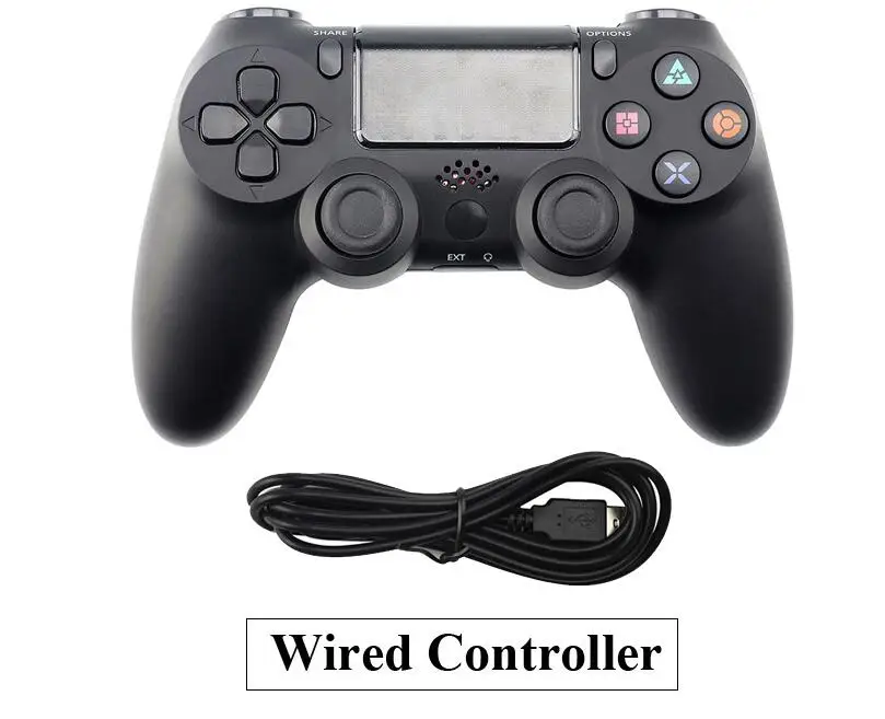 Wired black Геймпад PS4 контроллер Bluetooth беспроводной/USB проводной джойстик для SONY Playstation 4 игровой автомат консоль ПК паровой - Цвет: Wired black