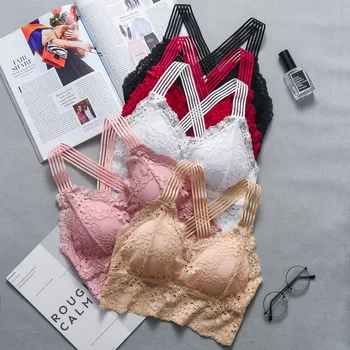 

2019 Women Push Up Lace Tube Tops Fitness Brassiere Bras For Women Female Seamless Tube Top Underwear Adjusted Bralet