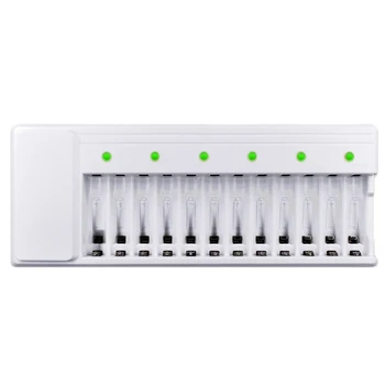 

ABKK-Universal Charger 12 Slots Led Display Smart Intelligent Battery Charger For Aa / Aaa Nicd Nimh Rechargeable Batteries(Us P