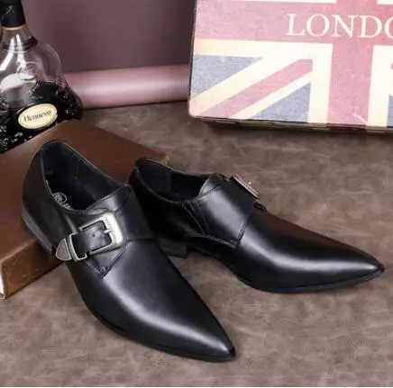 Черный Pointed Toe Mens Dress Shoes Business Leather Luxury Wedding Loafer Floral Print Men Flats Office Party Formal Shoes 38-46 - Цвет: Черный