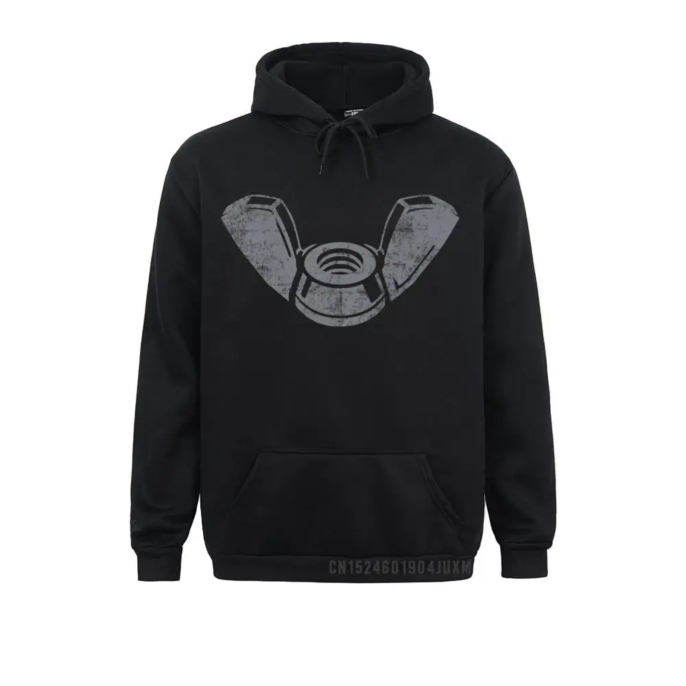 Custom Wing Nut Too Handyman DIY Funny Retro T-shirt__328 Adult Sweatshirts Dominant Summer/Autumn Long Sleeve Hoodies  Hoods Wing Nut Too Handyman DIY Funny Retro T-shirt__328black