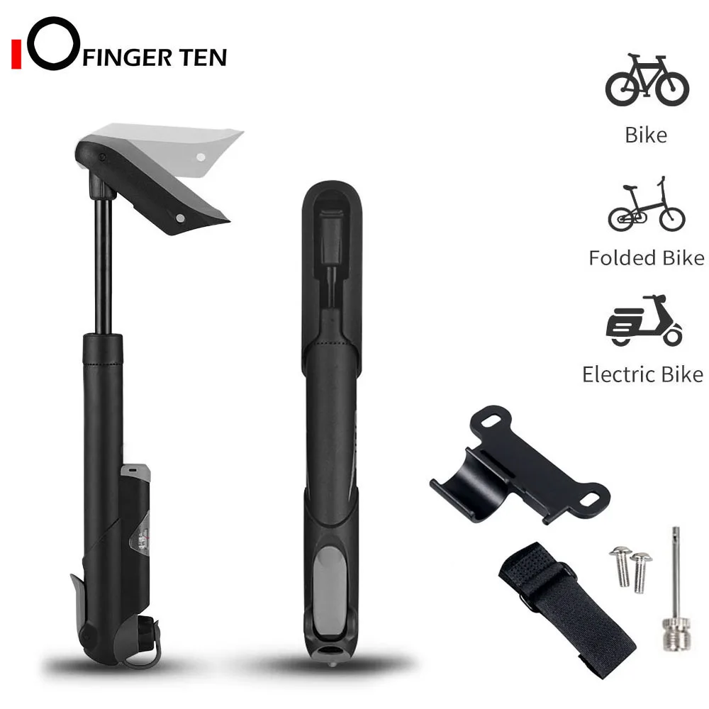 New Lightweight Portable Mini Bike Pump with Gauge MTB Mountain 120 psi  High Pressure Cycling Ball Tire Inflator