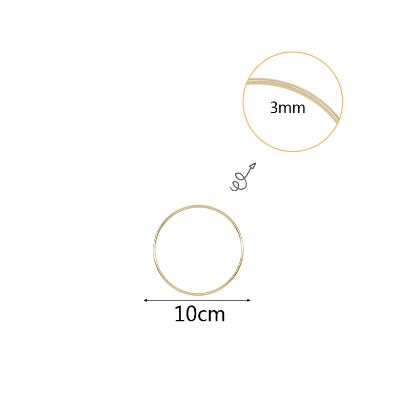 10-40 см золотое железное металлическое кольцо, венок, гирлянда, сделай сам, настенная подвесная гирлянда, рождественские, свадебные украшения, металлические кольца - Цвет: B01-10cm gold wreath