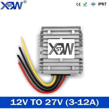

XWST DC DC Step Up Converter 12V to 27V 3A 5A 10A 8A Waterproof 12V Convert to 27V Buck Car Power Supply CE RoSH