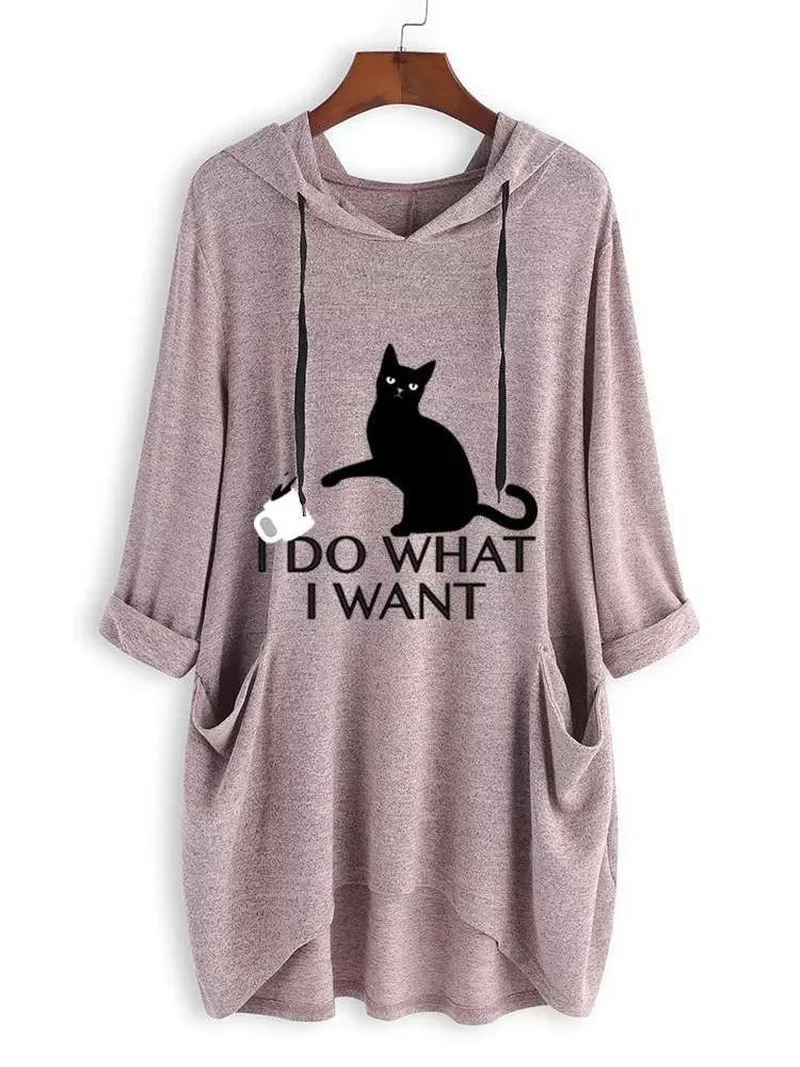 Womens Clothing  Polyester  Streetwear  Full  Solid  Plus Size Women  Rugrats Hoodies Pink Top Regular Womens Hoodies Pullover