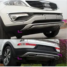 Set of 2 front& amp; rear bumper protector cover guard plastic skid plate for Kia Sportage R 2010 2011 2012 2013