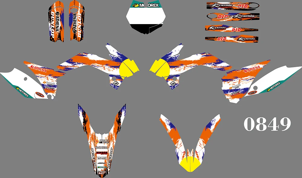 0849 новая командная графика с соответствующие фоны для KTM SX85 2013