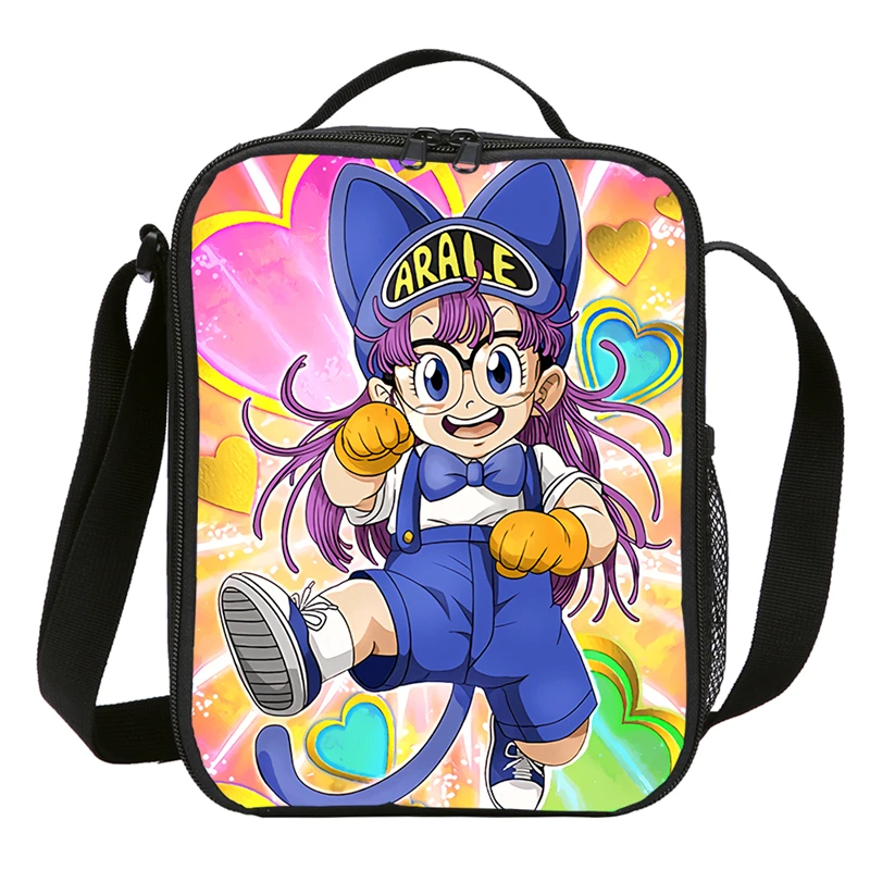 Dr. Slump Arale Мультяшные сумки для обеда, изолированные теплые Kisd школьные сумки, холщовые сумки для еды, сумки через плечо, Термосумка-холодильник