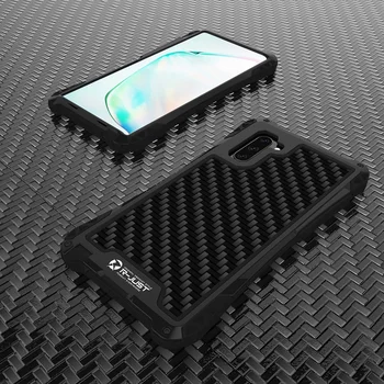 

R-JUST for Samsung Galaxy Note 10 Aluminum Metal Shockproof Dirtproof Heavy Duty Armor Case Outdoor Hard Defender Cover