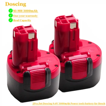 

Doscing BAT048 9.6V 3000mAh Ni-MH Rechargeable Batteries Power Tools Battery for Bosch PSR 960 BH984 BAT048 BAT119