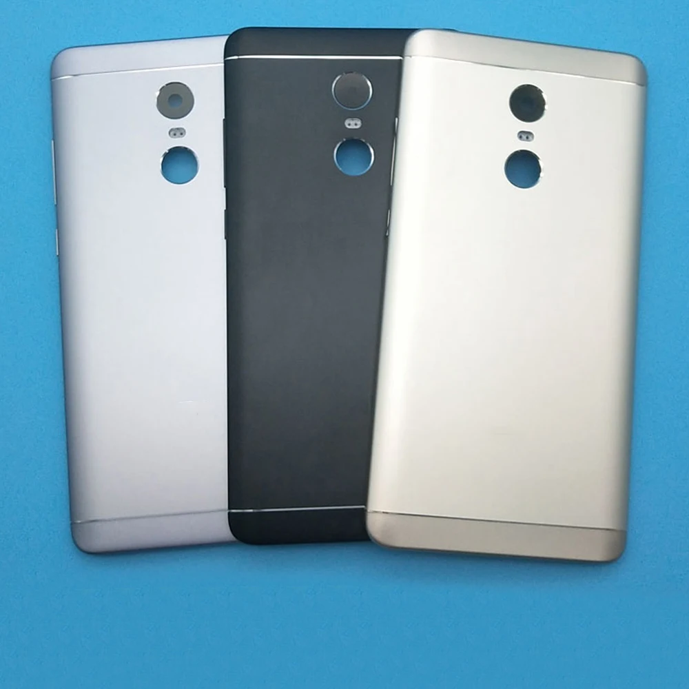 

Fingerprint Sensor Backplate Battery Cover Case For Xiaomi Redmi Note 4X Back Cover Side Buttons+Camera Glass Back Housing