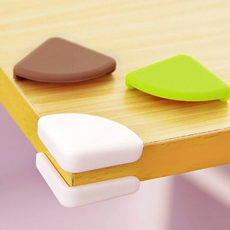 4Pcs Crash Corner Guards Pads Silicone Children Safety Table Corner Mat