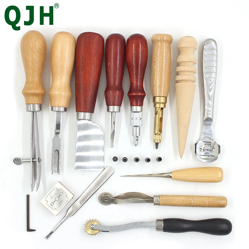 13pcs DIY Leather Craft Tool Kit Leather Edge Pressure Wheel