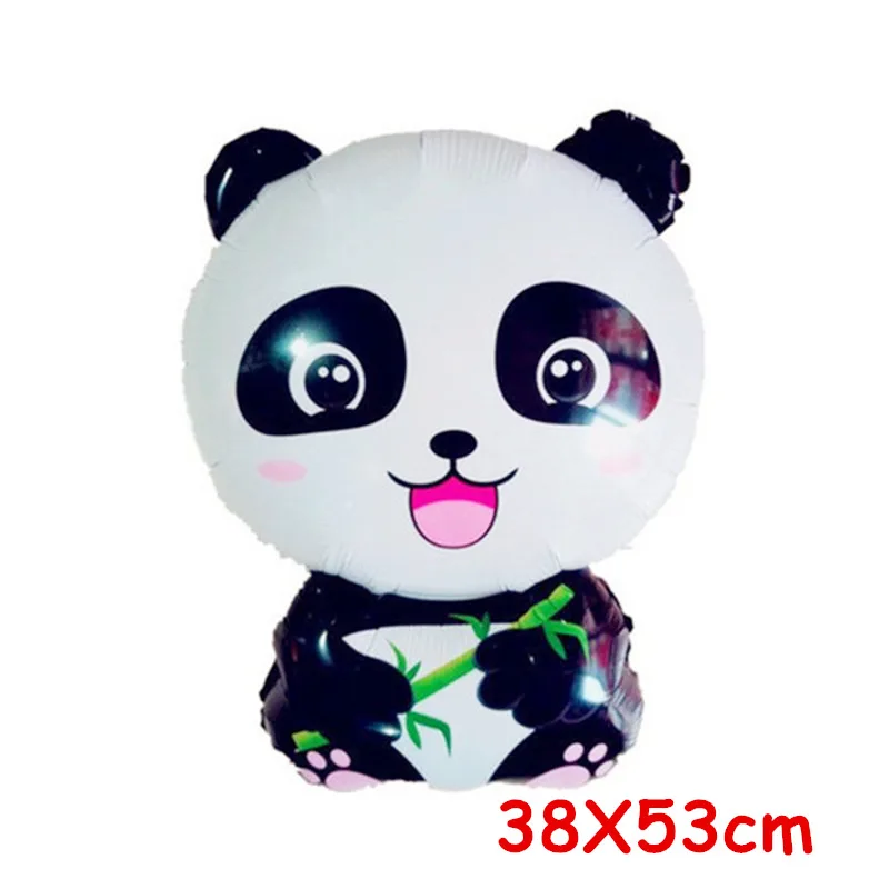 panda 1 шт. большой джунгли Ежик лиса енот воздушные шары мультфильм воздушный шар из фольги в виде животного день рождения для вечеринки в стиле сафари Декор детские игрушки - Цвет: panda