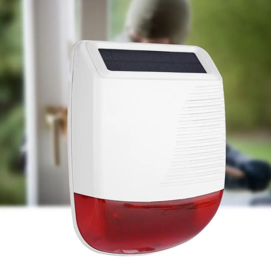 

New 433MHz Wireless Outdoor Waterproof Solar Power Light Sound Siren Alarm for GSM Alarm System