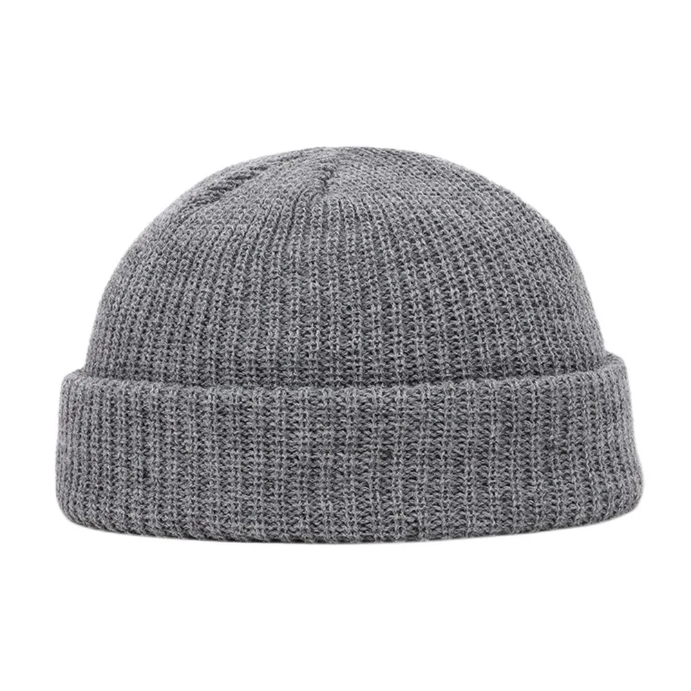 C2069-6Dark gray Шапка для холодной погоды, Мужская зимняя женская осенняя и зимняя однотонная вязаная шерстяная шапка в стиле хип-хоп с изображением арбуза, снежная шапка - Цвет: C2069-6Dark gray