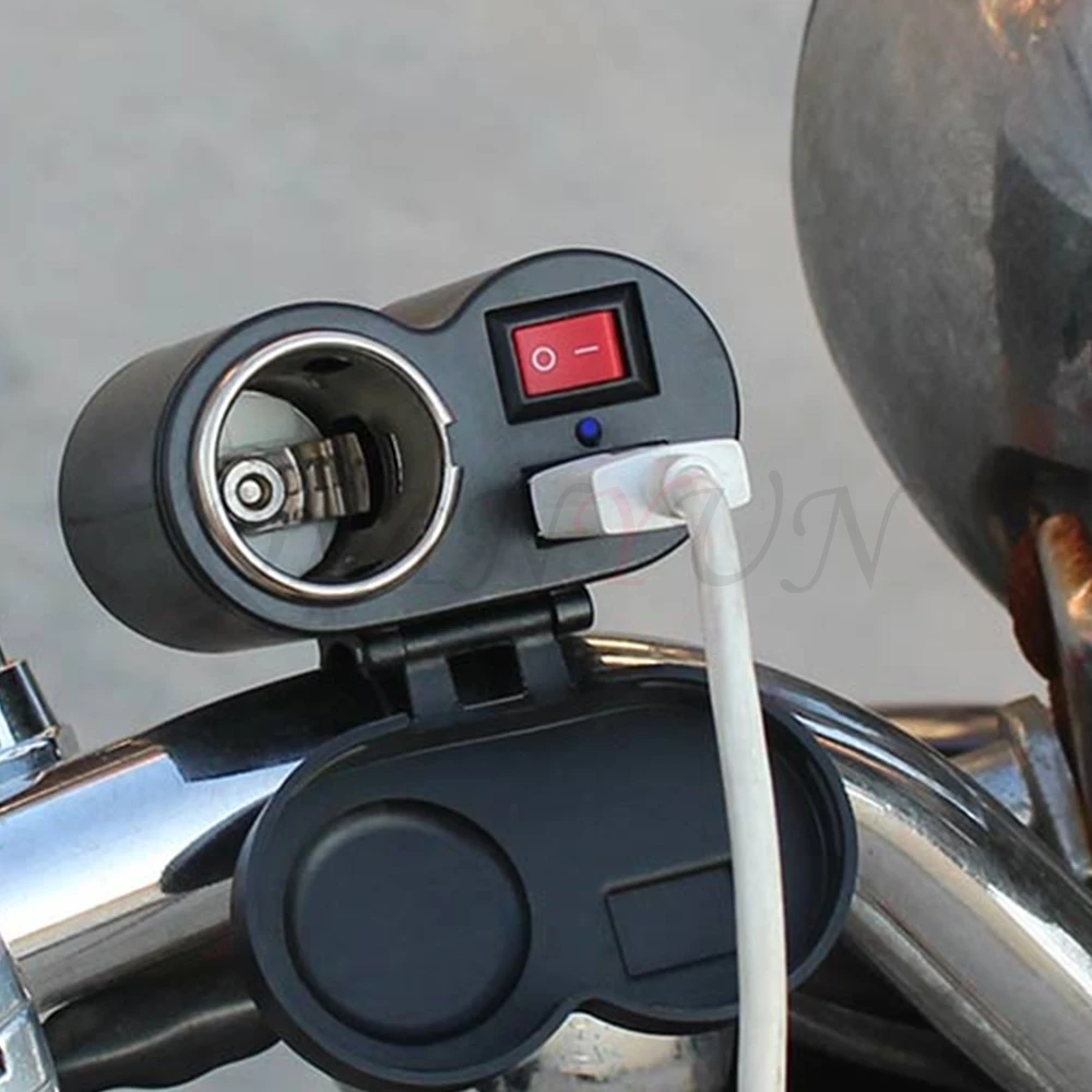 Авто мотоцикл USB адаптер зарядное устройство 12/24 в прикуриватель Мотоцикл Зарядное устройство для мобильных GP