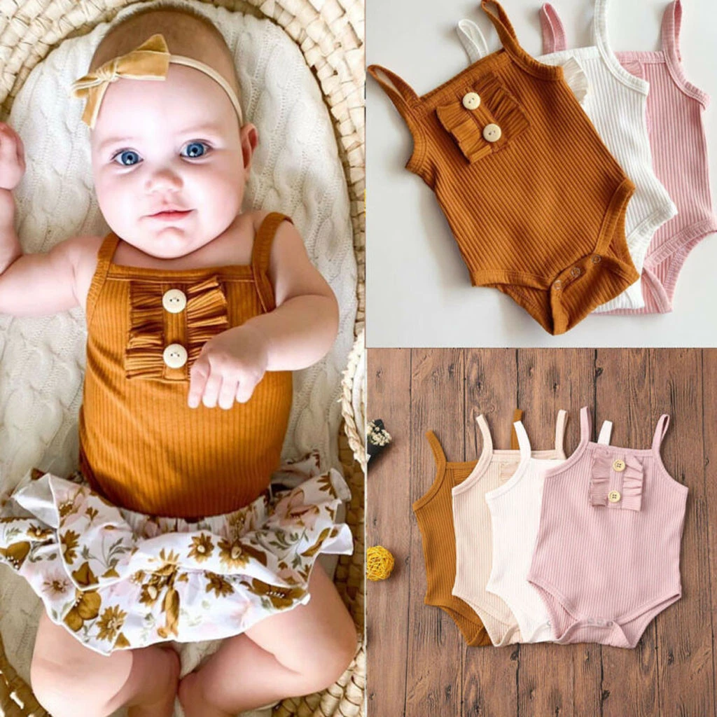baby girl strappy bodysuits