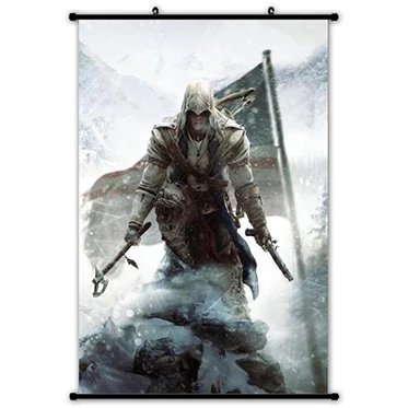 Assassins Creed Звёздные войны мой герой Academy прокрутки живопись аниме настенные подвесные плакаты холст 22 стиля художественное украшение для дома 2 - Цвет: Коричневый