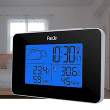 Цифровой будильник Повтор температуры погоды термометр гигрометр датчики