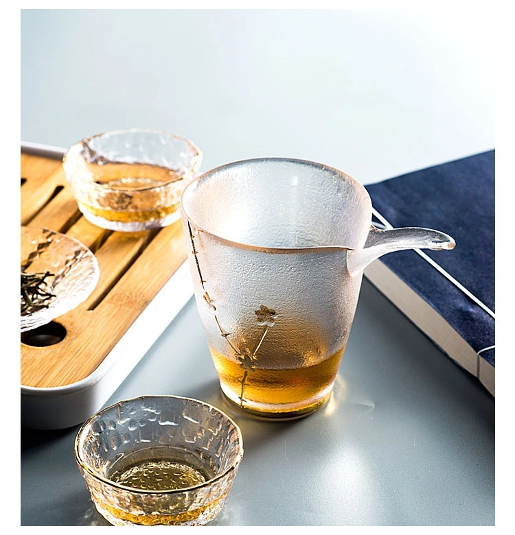Японский стиль, стеклянная ярмарка, чашка, простая, с золотым ободком, чайник, кунг-фу, чай, Lique, разделитель, Gongdao, кружка, чайная посуда