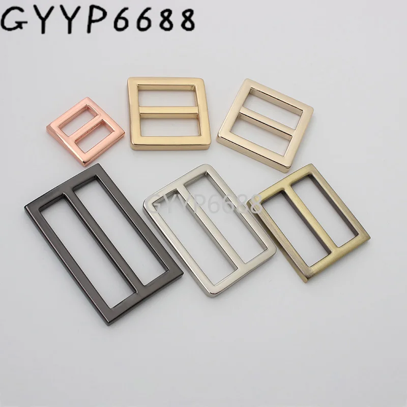 

10-30-100pcs 5 sizes 7 colors 12 19 26 32 38mm inner die casting slider buckles for chain purse shoulderbag hardware