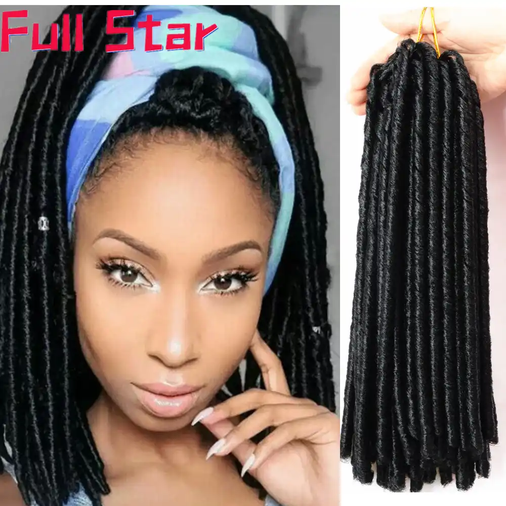 フルスター 14 Faux Loc かぎ針髪ソフトと光ドレッドヘアかぎ針三つ編みヘアーエクステンション 15 ストランド パック Aliexpress