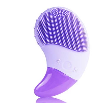 

-Facial Cleansing Brush Electric Silicone Face Brush Massager Waterproof Rechargeable 3 Vibration Speeds Face Cleaning Brush