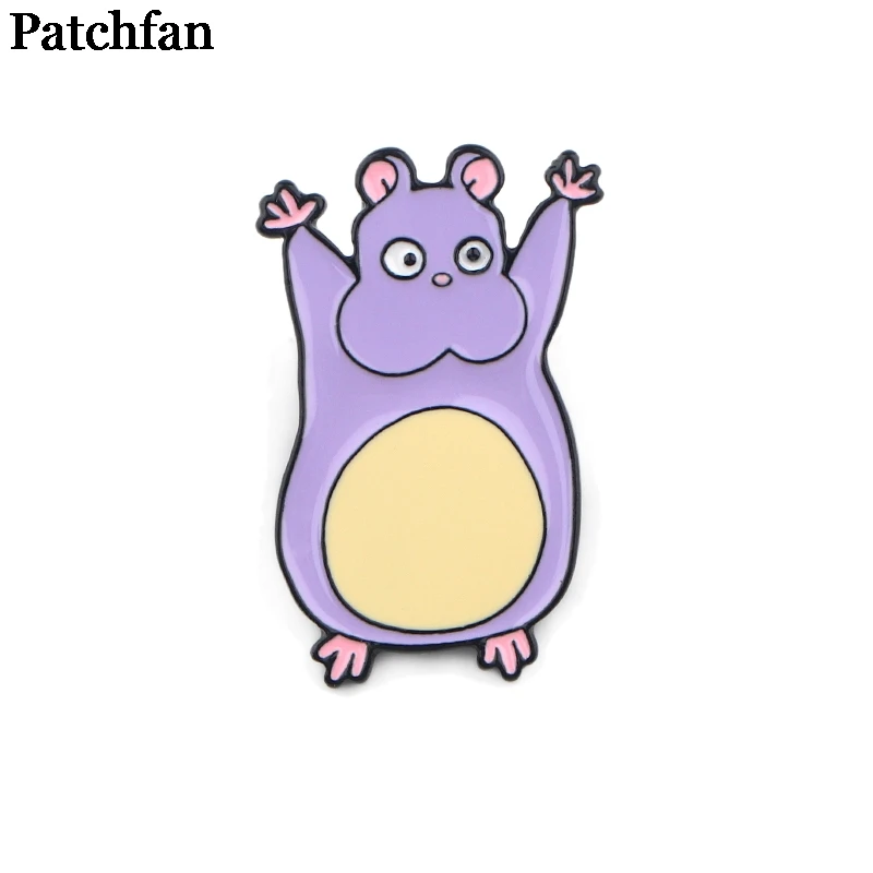 Patchfan мультяшная мышь самодельные Броши мужские и женские Прайд цинк эмаль шпильки медаль для рубашки рюкзак одежда сумка Украшение значок A2268