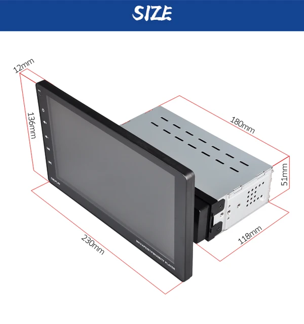 9 Inch Touch Screen Car Radio Multi-language Fm 9010c 12v Colorful 