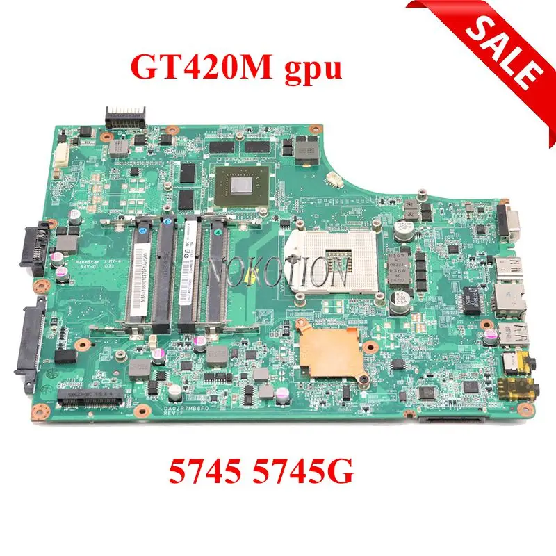 Материнская плата NOKOTION для ноутбука Acer 5745 5745G DA0ZR7MB8D0 MBR6Y06001 MBR6M06001 MB.R6Y06.001 4 слота ОЗУ