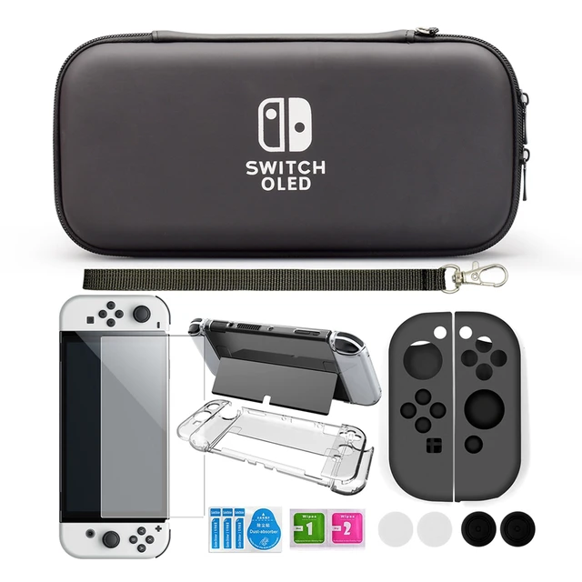 Housse de protection pochette+protection d'écran modèle oled Nintendo