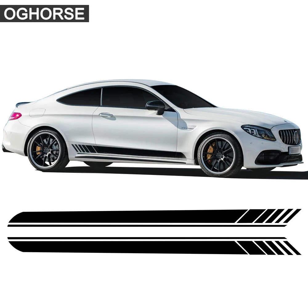 2PcsCarDoorSideSkirtStripeDecalStickerForMercedesBenzCclassW205W204.jpg