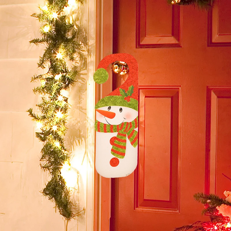 Рождественская елка кулон Санта Снеговик дверь орнамент украшение дома наружное Украшение мультфильм Рождественская Кукла дверь висячая
