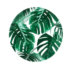 HLZS-80x80Cm зеленый Растительный круглый ковер напольный коврик войлочный пол коврик для гостиной