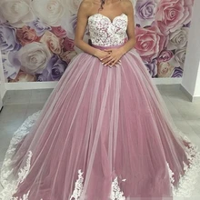 Hot9 бальное платье Выпускное Платье Милая Кружевная аппликация Тюль Великолепное Платье de bal Формальное Пышное вечернее платье Бальные платья