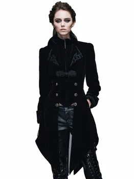 

Devil Fashion Women's Gothic Long Sleeve Evening Party Windbreaker British Patterns Womens Jackets