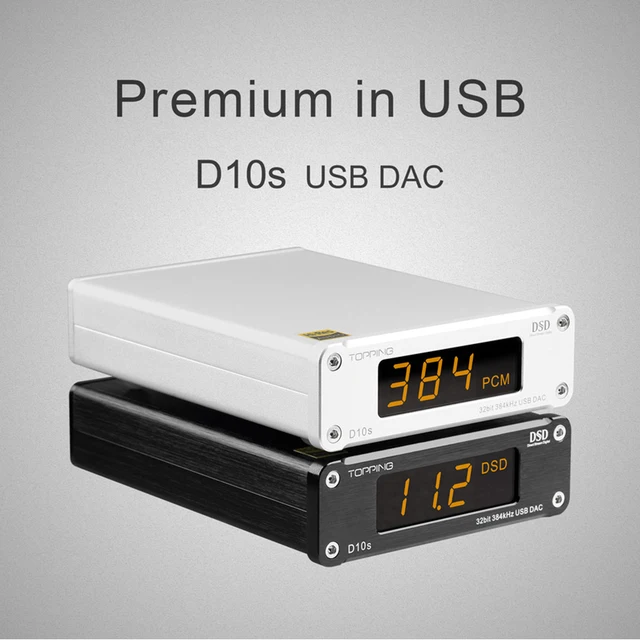 TOPPING D10s ES9038Q2M  Digital USB DAC Amplifier AMP XMOS XU208 PCM 384kHz DSD256 HiFi Audio 2